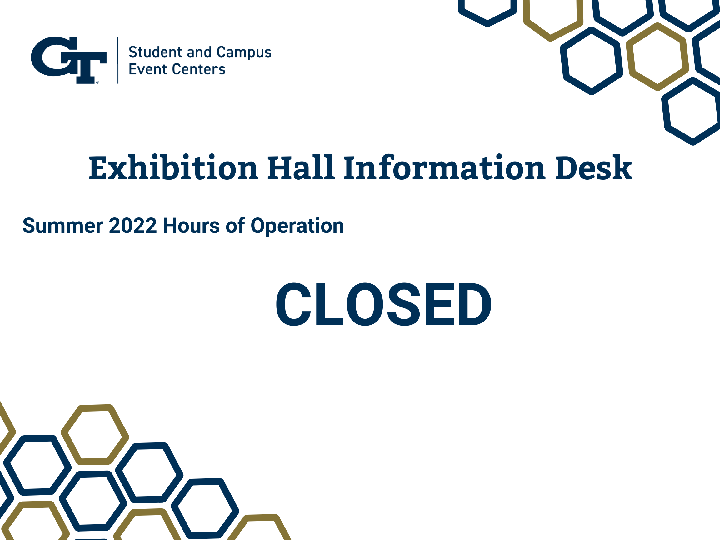 Exhibition Hall Info Desk